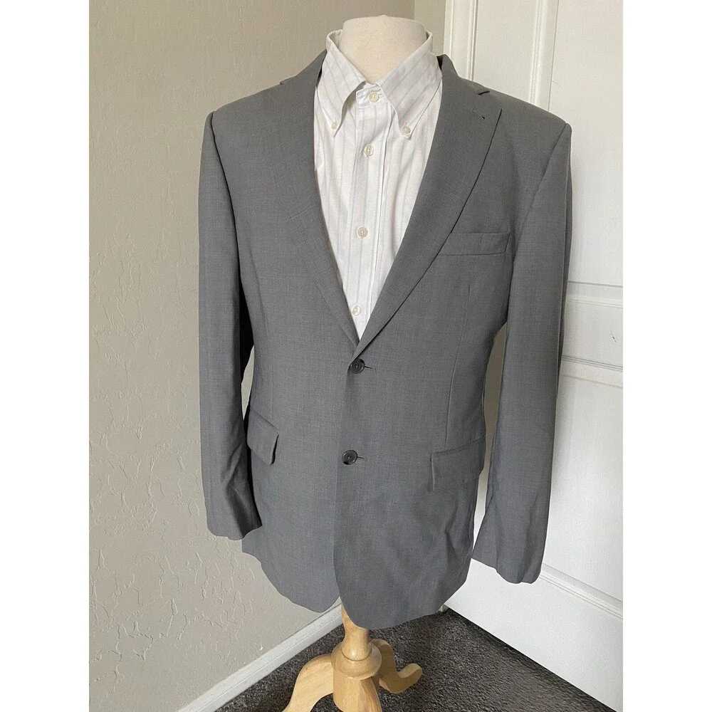 Jos A Bank Signature Collection Tailored Fit Sports Coat Gray Chelsea 42 Regular